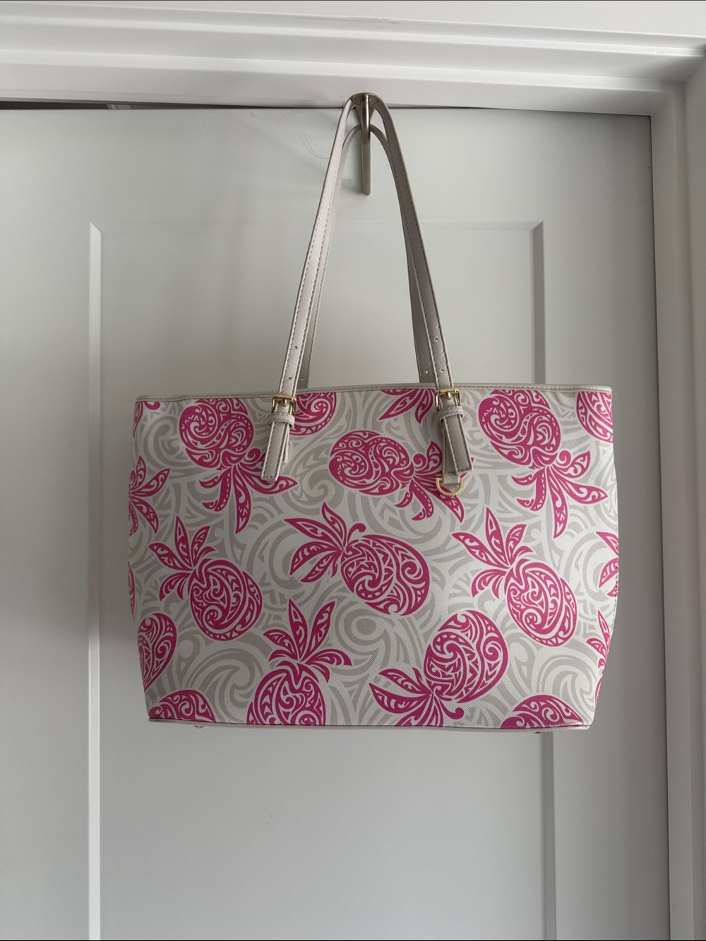 Happy Wahine Printed Tote Bag
